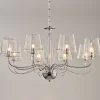 Lustre baroque design 8 bras verre transparent - Matane