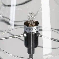 Lustre baroque design 8 bras verre transparent - Matane