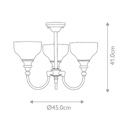 Lustre Cheadle 3 lumières - Chrome Poli
