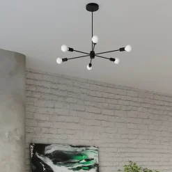 Lustre en acier 3 ampoules 4000K - 61x61x46cm Sollux