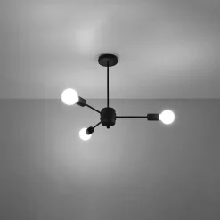 Lustre en acier 3 ampoules 4000K - 61x61x46cm Sollux