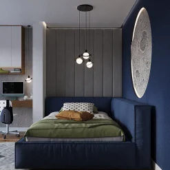 Lustre en acier 3 ampoules 4000K - 32x32x120cm Sollux