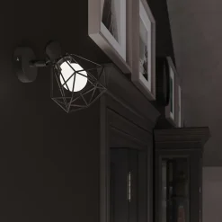 Lustre en acier 3 lampes 48x48x28.5cm Sollux