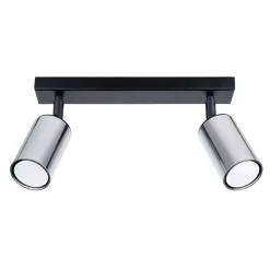 Lustre en acier 2 lampes 30x6x18.5cm Sollux