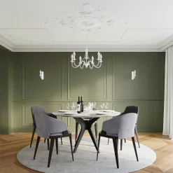 Lustre en acier 3 lampes 60x60x80cm Sollux