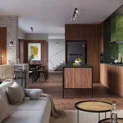 Lustre en acier 1 lampes 8x8x18.5cm Sollux