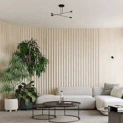 Lustre en acier 3 lampes 48x48x24.5cm Sollux