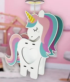 Lustre et lampe suspendue enfant Licorne