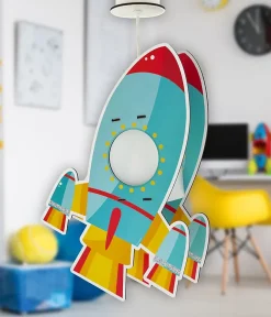Lustre et lampe suspendue enfant Fusée Rocket