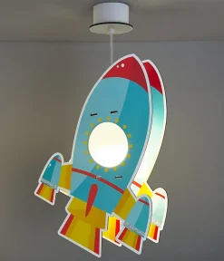 Lustre et lampe suspendue enfant Fusée Rocket