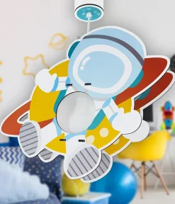 Lustre et lampe suspendue enfant Astronaute