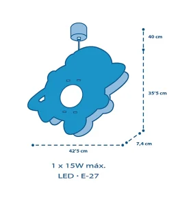 Lustre et lampe suspendue enfant Astronaute
