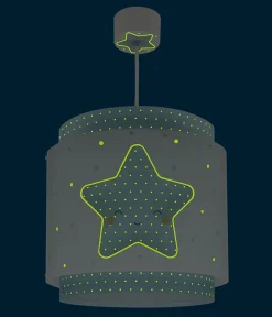 Lustre et lampe suspension enfant Baby Dreams Etoile bleu