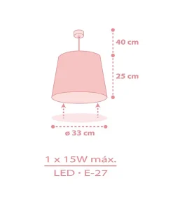 Lustre et lampe suspension Star Light Lumière Étoilée rose