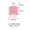 Lustre et lampe suspension enfant Clouds Nuages rose
