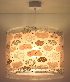 Lustre et lampe suspension enfant Clouds Nuages rose