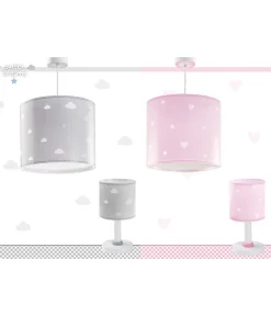 Lustre et lampe suspension enfant Sweet Dreams nuage gris