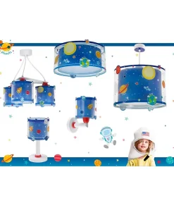 Lustre et lampe suspension enfant Planets Planètes système solaire