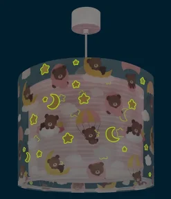 Lustre et lampe suspension pour enfants Baby Teddy Rose Ours