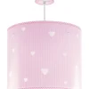 Lustre et lampe suspension enfant Sweet Dreams coeurs rose