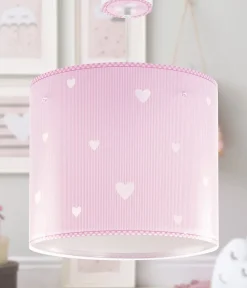 Lustre et lampe suspension enfant Sweet Dreams coeurs rose