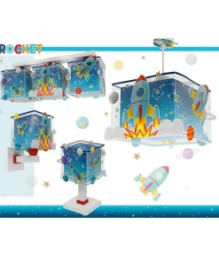 Lustre et lampe suspension enfant Rocket Fusée