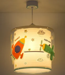 Lustre et lampe suspension enfant Baby Travel avions et voitures
