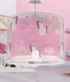 Lustre et lampe suspension enfant Unicorns Licornes
