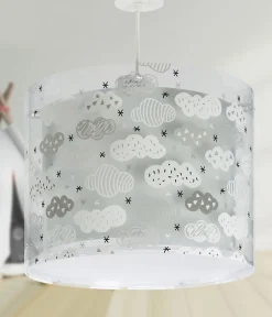 Lustre et lampe suspension enfant Clouds Nuages gris