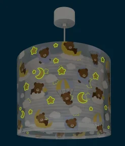 Lustre et lampe suspension pour enfants Baby Teddy Bleu Ours