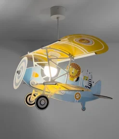 Lustre et lampe suspension enfant avion Petit Lion