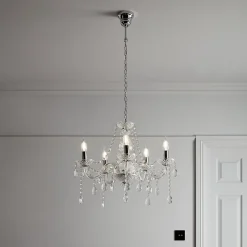 Lustre Gacruz 5 ampoules E14 IP20 argent