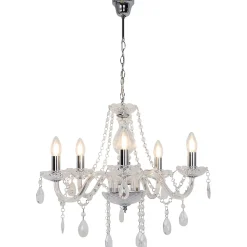 Lustre Gacruz 5 ampoules E14 IP20 argent