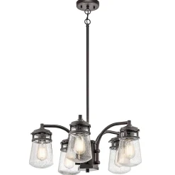 Lustre intérieur Lyndon 5 lumières - Bronze architectural