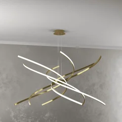 Lustre LED moderne Top Light Tornado 88W 5950LM 1163/S100 Or bruni