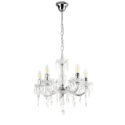Lustre élégant 5 X E14 Blanc Diamètre 35 Cm lux.pro