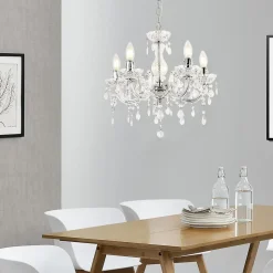 Lustre élégant 5 X E14 Blanc Diamètre 35 Cm lux.pro