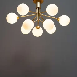 Lustre élégant doré à 9 boules - Audrey