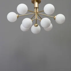 Lustre élégant doré à 9 boules - Audrey