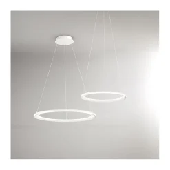 Lustre suspension EDGE avec LED 66W blanc mat Perenz