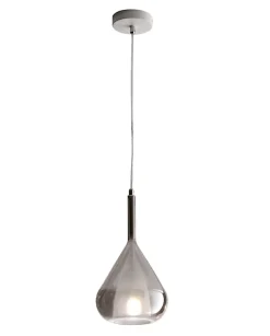 Lustre suspension LED Lila en métal et verre borosilicate fumé 3481-40-126 Fabas Luce