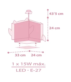 Lustre Suspension Pour Enfant Little Pink Owl Petite Chouette Rose