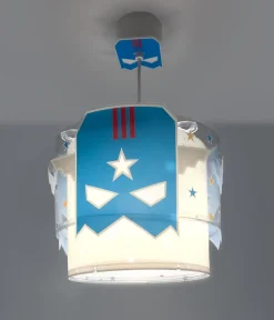 Lustre Suspension Pour Enfant Blue Hero Super-héros