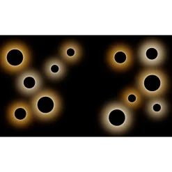 Mac Wall Legno - Applique murale LED 15W avec interrupteur CCT 2700 K/3200 K/4000K en aluminium, 360 degrés - Beneito & Faure