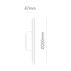 Mac Wall XL Wood - Applique murale LED 20W avec interrupteur CCT 2700 K/3200 K/4000K en aluminium, 360 degrés - Beneito & Faure