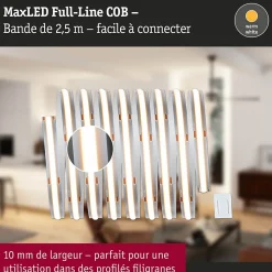 MaxLED 1000 Strip LED bande individuelle COB 2,5m Blanc chaud 2,5m 30W 1080lm/m 528 LEDs/m 2700K