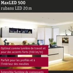 MaxLED 500 Strip LED bande individuelle 20m blanc chaud 72W 55lm/m 2700K