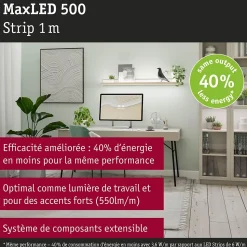 MaxLED 500 Strip LED bande individuelle 1m blanc neutre 3,6W 550lm/m 4000K