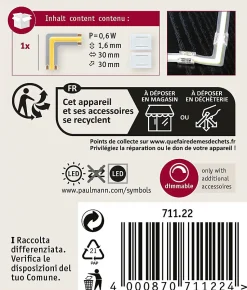 MaxLED 1000 Strip LED COB 0,03m Blanc chaud 0,6W 1800lm/m 2700K