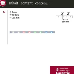 MaxLED 250 Strip LED Extension 1m RGBW+ revêtue 7W 270lm/m RGBW+